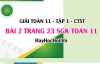 Giải bài 2 trang 23 Toán 11 tập 1 SGK Chân trời sáng tạo: Công thức cộng lượng giác